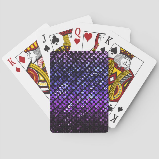 Cartas de juego clásicas Strass morado Crystal Bli (Reverso)