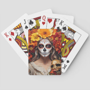 Cartas de juego clásicas Sugar Skull Lady