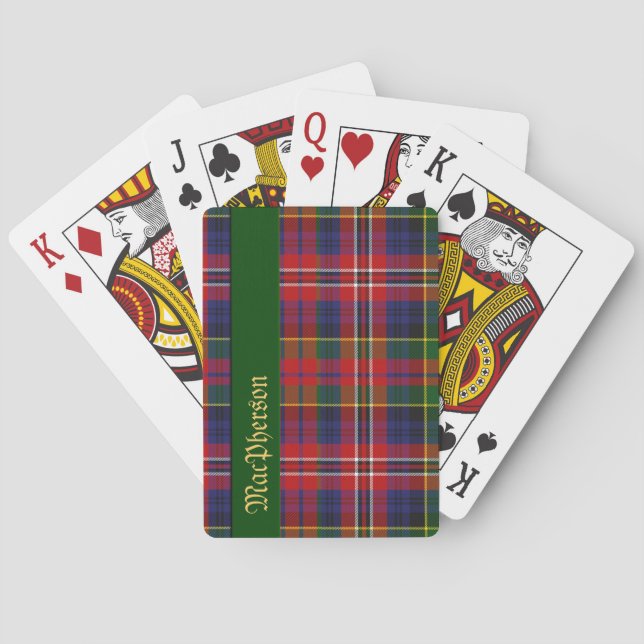 Cartas de juego coloridas para MacPherson Tartan (Reverso)