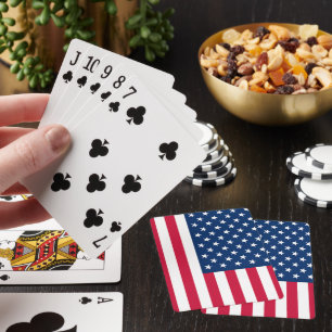 Cartas de Juego con Bandera Americana