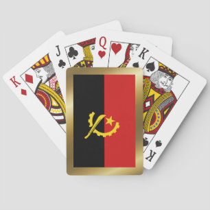 Cartas de juego con bandera de Angola