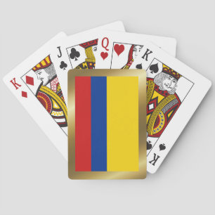 Cartas de juego con bandera de Colombia