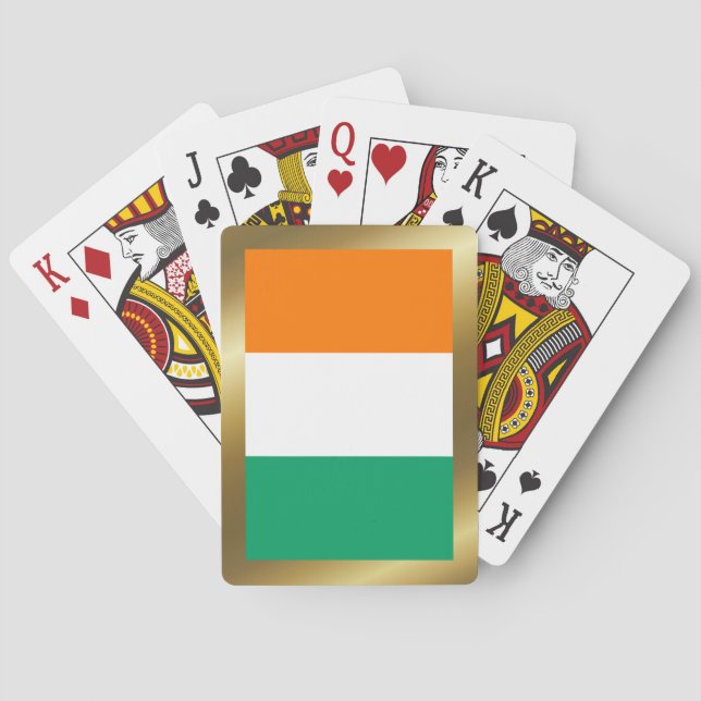 Cartas de Juego con Bandera de Cote d'Ivoire (Reverso)