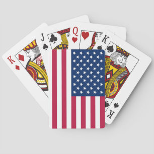 Cartas de juego con bandera de EE.UU.