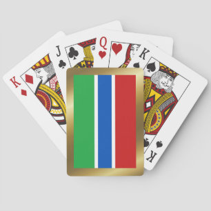 Cartas de juego con bandera de Gambia
