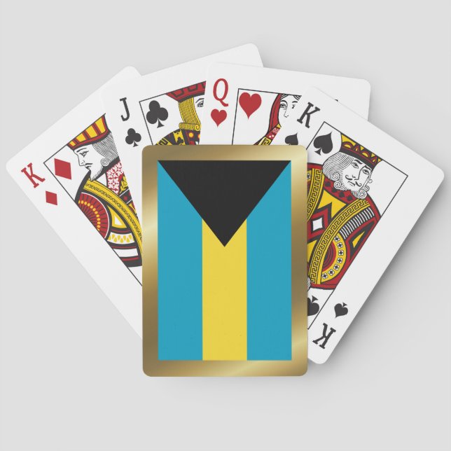 Cartas de juego con bandera de las Bahamas (Reverso)