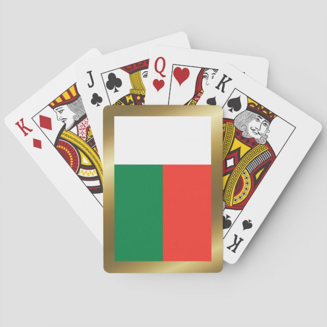 Cartas de juego con bandera de Madagascar (Reverso)