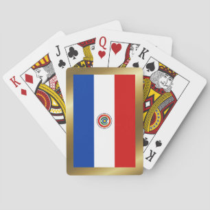 Cartas de juego con bandera de Paraguay