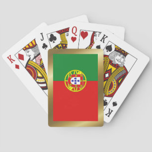 Cartas de juego con bandera de Portugal