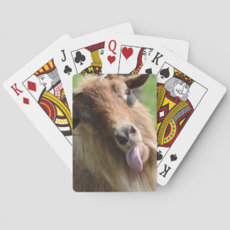 Cartas de juego con el tema "Cara de cabra"