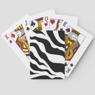 Cartas de juego con estampado de cebra retro