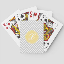Cartas de juego con estampado de espina de arenque