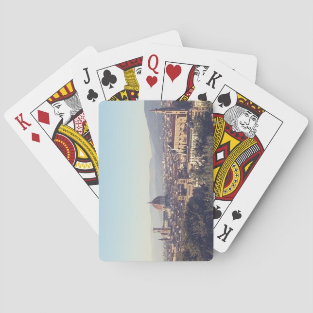 Cartas de juego con fotografía de Italia (Reverso)