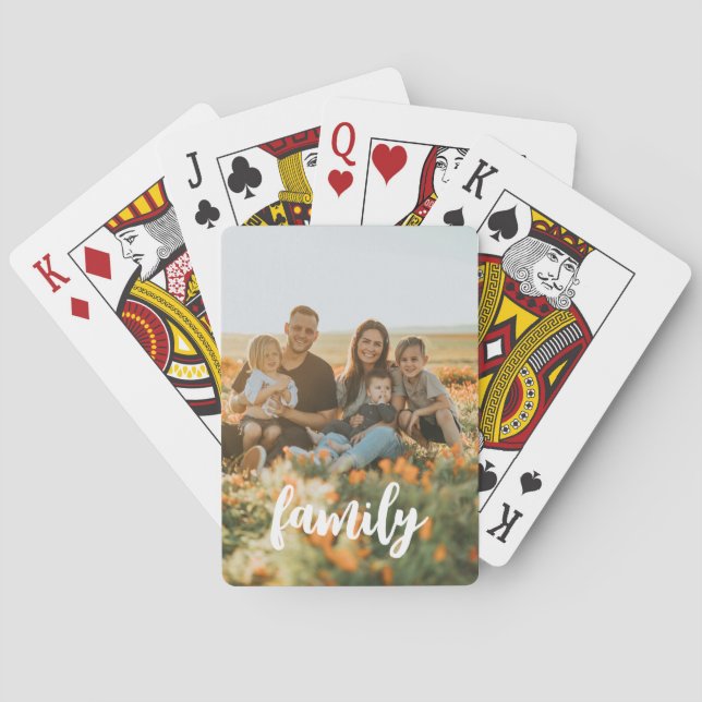 Cartas de Juego con Fotos Familiares Personalizada (Reverso)