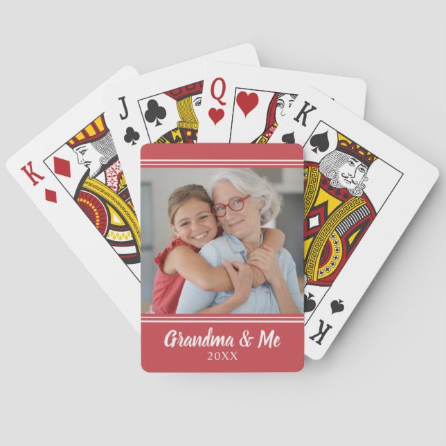 Cartas de juego con guión de foto personalizadas (Reverso)