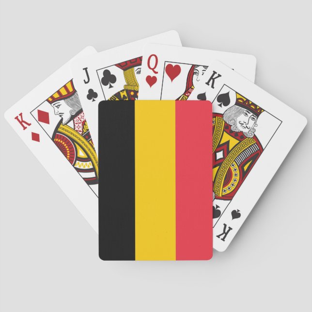 Cartas de Juego con la Bandera de Bélgica (Reverso)