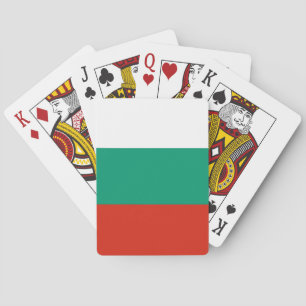 Cartas de juego con la bandera de Bulgaria
