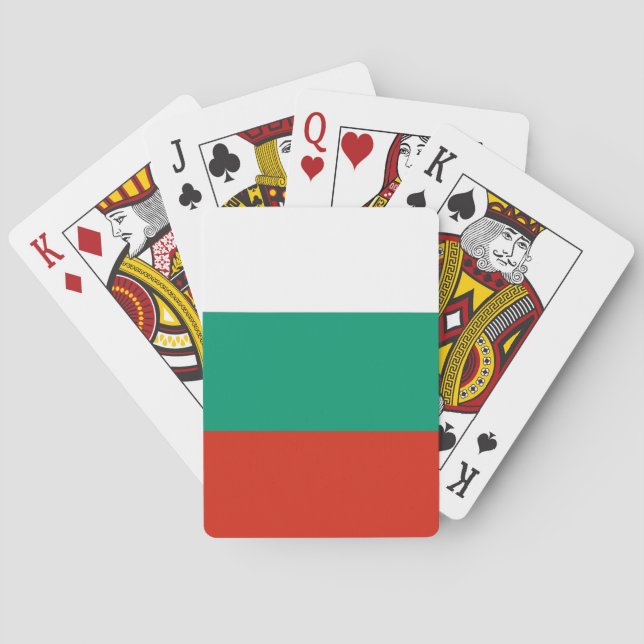 Cartas de juego con la bandera de Bulgaria (Reverso)