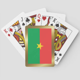 Cartas de juego con la bandera de Burkina Faso