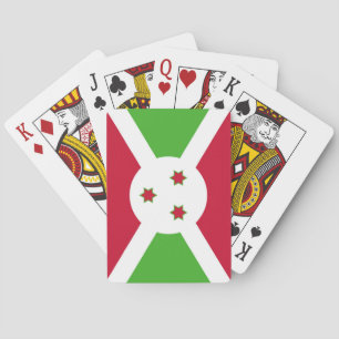 Cartas de juego con la bandera de Burundi
