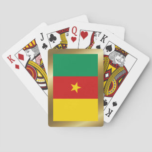 Cartas de juego con la bandera de Camerún