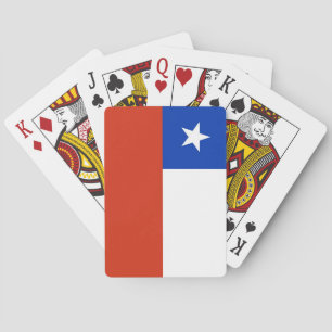 Cartas de juego con la bandera de Chile