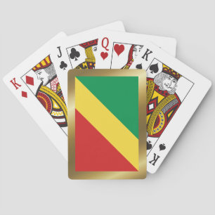 Cartas de juego con la bandera de Congo-Brazzavill