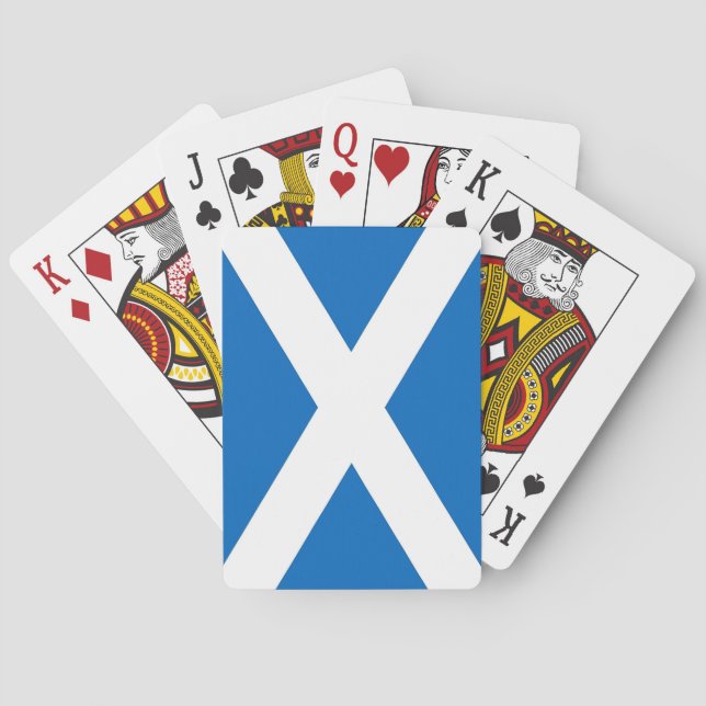 Cartas de juego con la bandera de Escocia (Reverso)