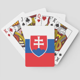 Cartas de juego con la bandera de Eslovaquia