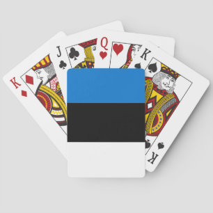 Cartas de juego con la bandera de Estonia