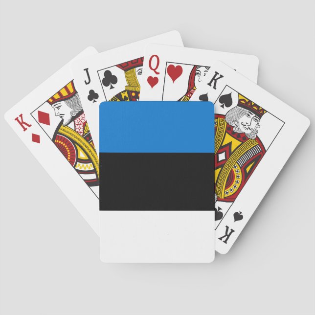 Cartas de juego con la bandera de Estonia (Reverso)