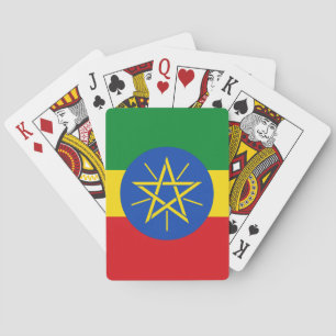 Cartas de juego con la bandera de Etiopía