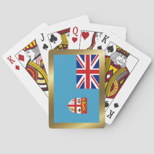 Cartas de juego con la bandera de Fiji