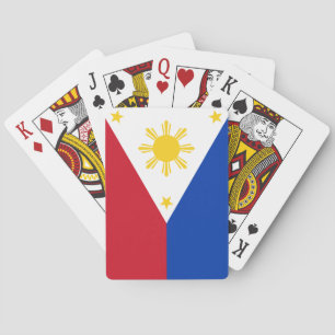 Cartas de juego con la bandera de Filipinas
