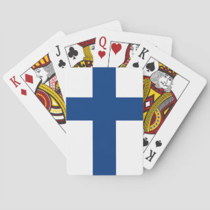 Cartas de juego con la bandera de Finlandia