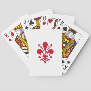 Cartas de juego con la bandera de Florencia