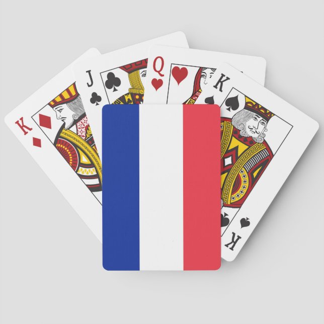 Cartas de juego con la bandera de Francia (Reverso)