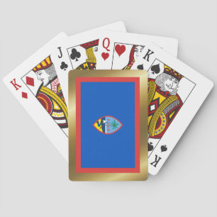 Cartas de juego con la bandera de Guam