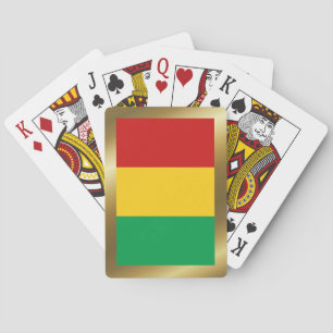 Cartas de juego con la bandera de Guinea-Conakry