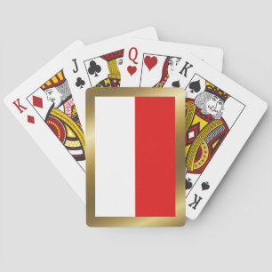 Cartas de juego con la bandera de Indonesia