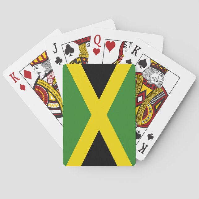 Cartas de juego con la bandera de Jamaica (Reverso)