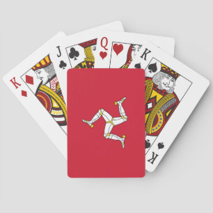 Cartas de juego con la bandera de la Isla de Man