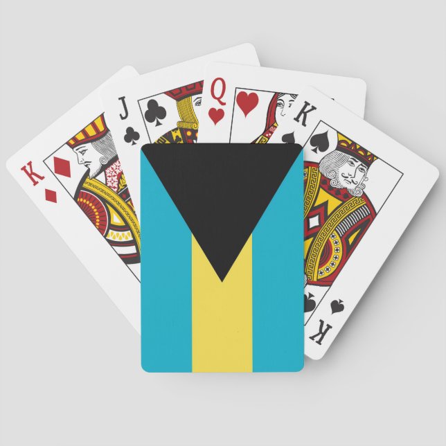 Cartas de Juego con la Bandera de las Bahamas (Reverso)