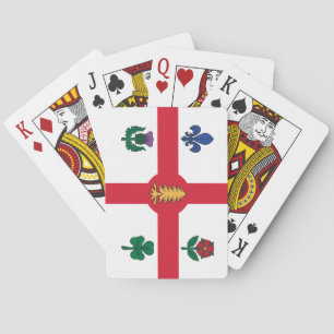 Cartas de juego con la bandera de Montreal
