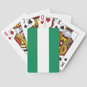 Cartas de juego con la bandera de Nigeria