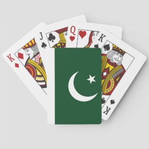 Cartas de juego con la bandera de Pakistán