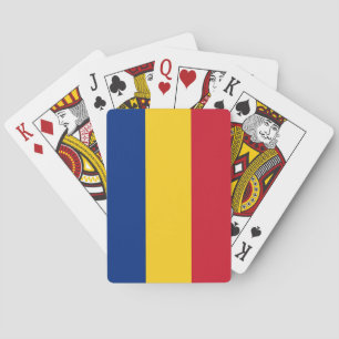 Cartas de juego con la bandera de Rumania