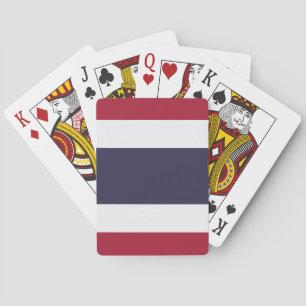 Cartas de juego con la bandera de Tailandia