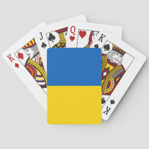 Cartas de juego con la bandera de Ucrania