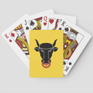 Cartas de juego con la bandera del cantón de Uri